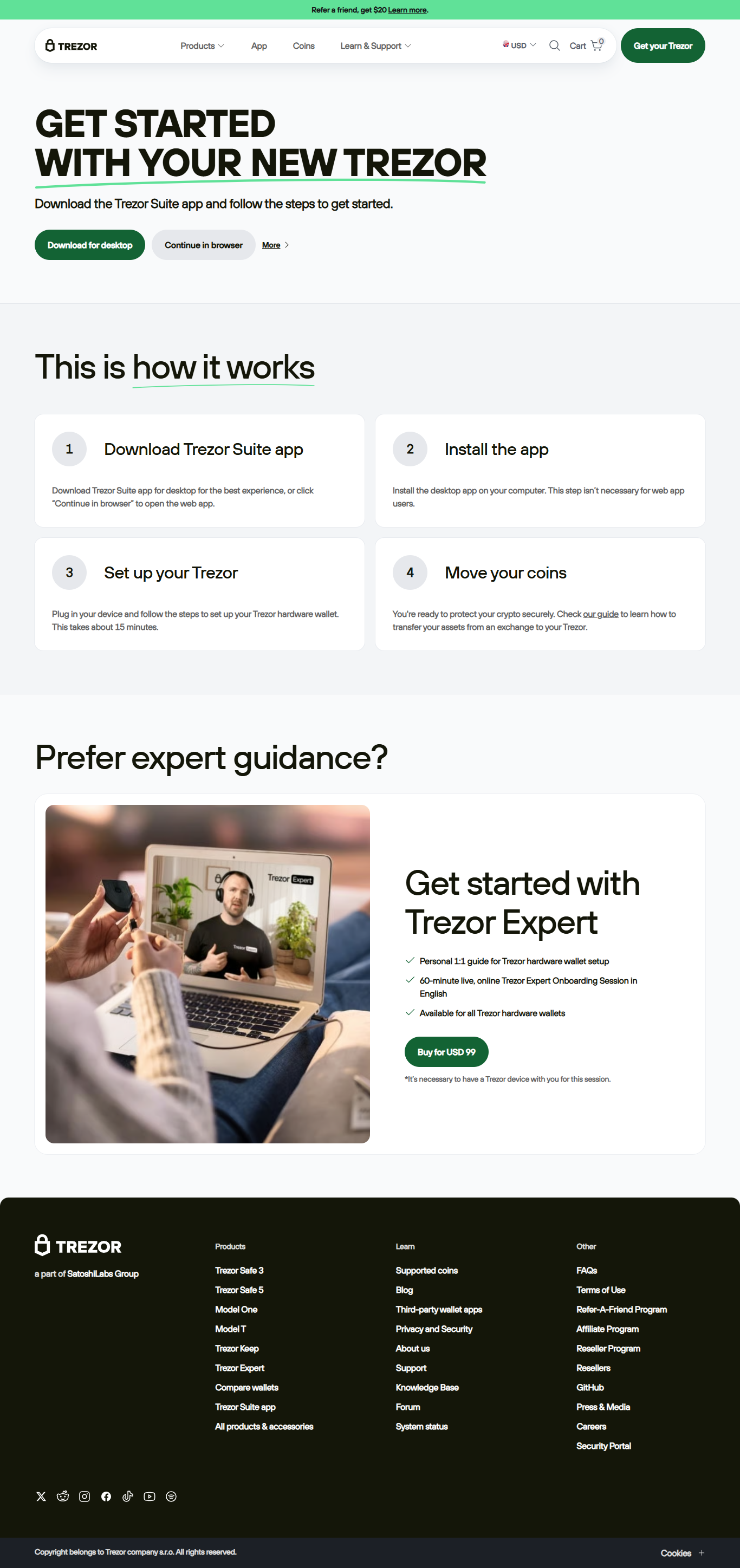 Trezor banner